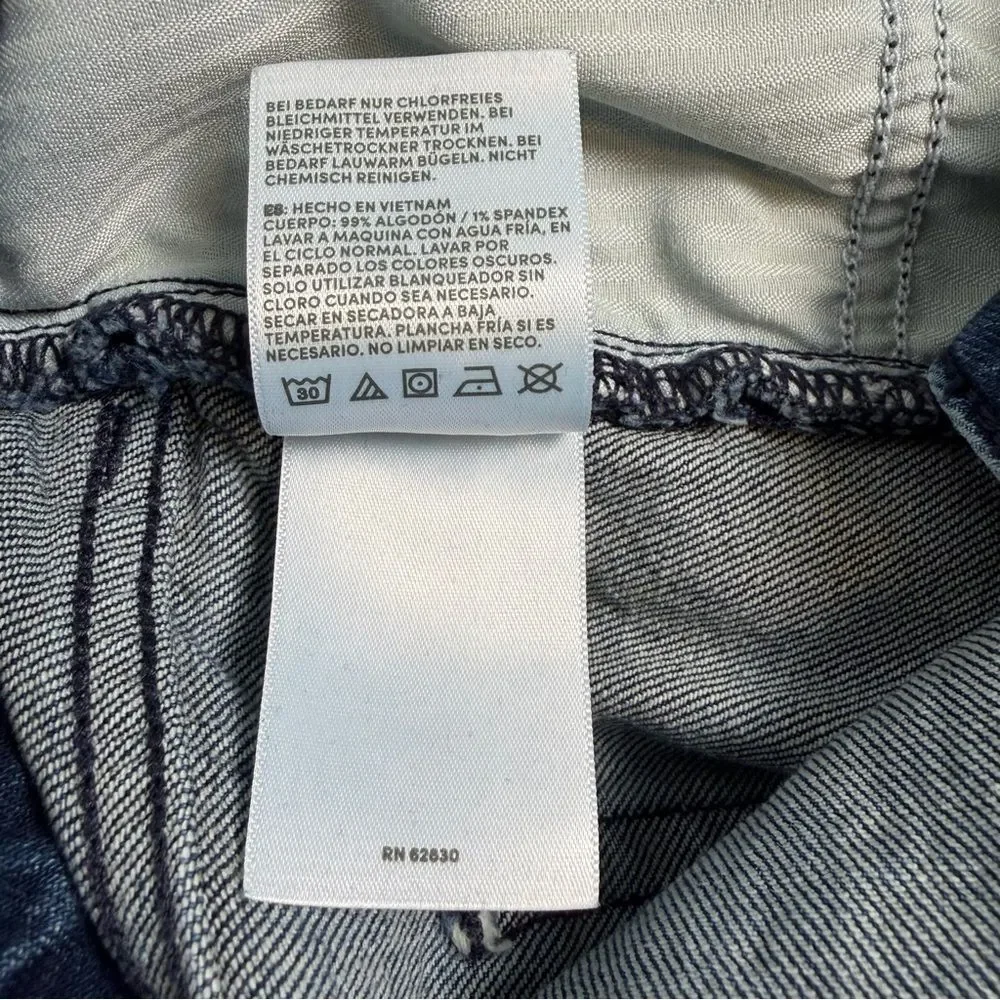 Lands End High-Rise Straight Leg Jeans Dark Indigo 6 Petite Classic